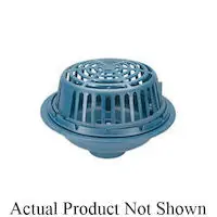 Zurn Z100-4NH-DP 15in Dia Roof Drain with Poly-Dome Deck Plate