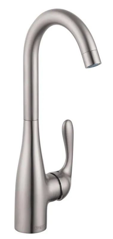 Hansgrohe 14801801 Allegro E Single Handle Bar Faucet in Steel Optik