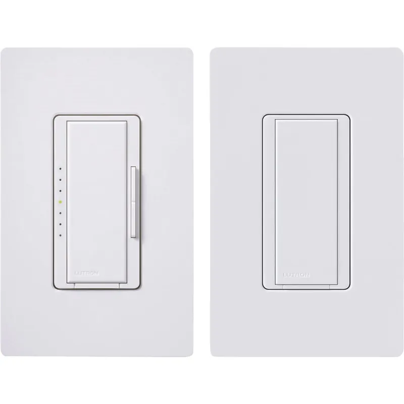 Lutron MACL-153MLRHW-WH Maestro Halogen/Incandescent/LED/CFL White Digital Slide Dimmer Switch Kit