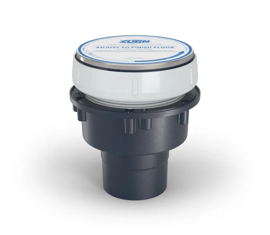 Zurn EZC-PV2 EZ1 2 - 3 in. Solvent Weld Plastic Cleanout with 5 in. Round Nickel Bronze Strainer