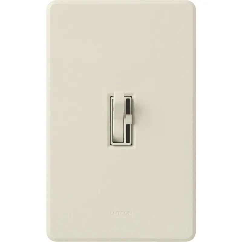 Lutron TGCL-153PH-LA Toggler Incandescent/Halogen/LED/CFL Light Almond Slide Dimmer Switch