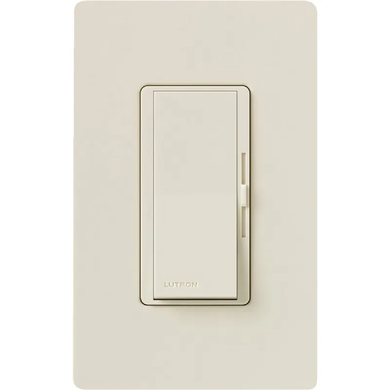 Lutron DVWCL-153PH-LA Diva Incandescent/Halogen/LED/CFL Light Almond Slide Dimmer Switch