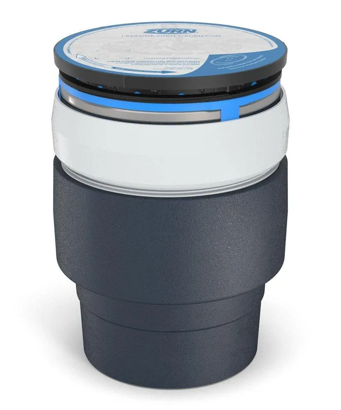 Zurn ZN1400-4NH-5BZ1 4 in No-Hub Cast Iron and Plastic Straight Clean-Out with 5 Round Nickel Bronze Cover