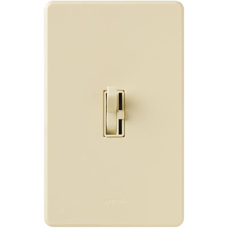 Lutron TGCL-153PH-IV Toggler Incandescent/Halogen/LED/CFL Ivory Slide Dimmer Switch