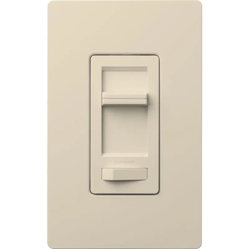 Lutron LECL-153PH-LA Lumea Incandescent/Halogen/LED/CFL Light Almond Slide Dimmer Switch