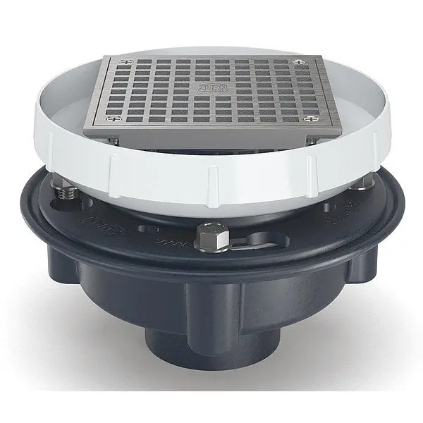 Zurn EZ1-AB2 Floor Drain Round Strainer 5 inch Nickel Bronze 2 inch x 3 inch Solvent Weld