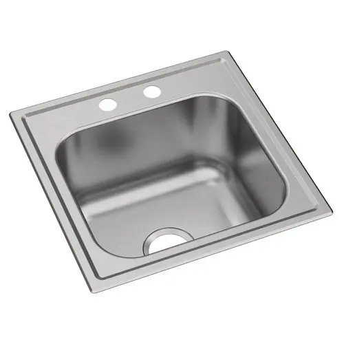 Elkay DPC12020102 Dayton Stainless Steel 20 x 20 x 10-1/8 Single Bowl Drop-in Laundry Sink