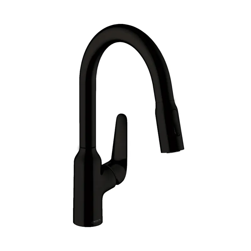 Hansgrohe 71801671 Focus N Prep Kitchen Faucet, 2-Spray Pull-Down, 1.75 GPM in Matte Black