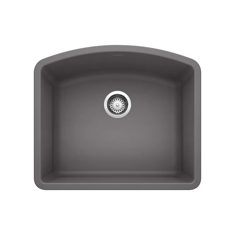 BLANCO 441468 Diamond 24 x 20-13/16 in. No Hole Composite Single Bowl Undermount Kitchen Sink in Cinder
