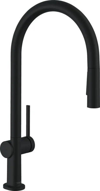 Hansgrohe 72801671 Talis N Single Handle Pull Down Kitchen Faucet in Matte Black