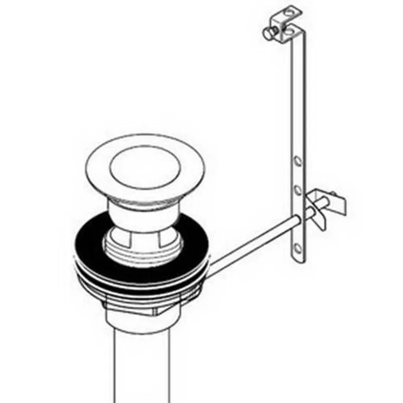 Hansgrohe 88509000 Drain with Pop-Up Assembly in Polished Chrome