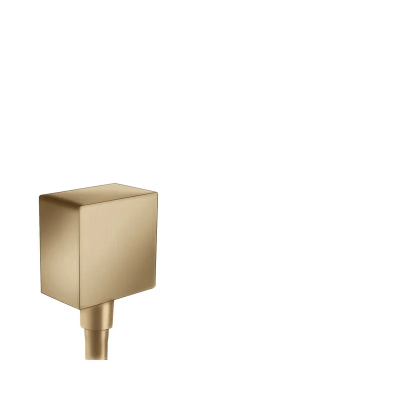 Hansgrohe 26455141 FixFit Wall Outlet Square with Check Valves in Brushed Bronze