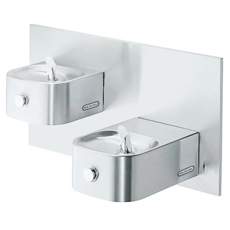Elkay EDFP217C Soft Sides Bi-Level Fountain Non-Filtered Non-Refrigerated Stainless