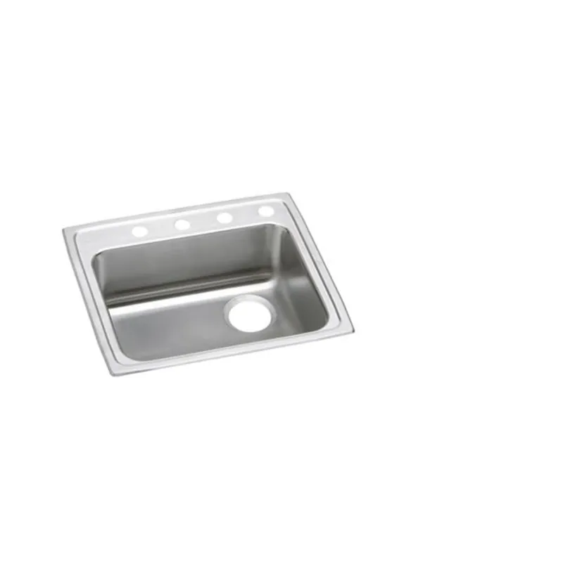 Elkay LRAD252155R3 Lustertone Classic Stainless Steel 25 x 21-1/4 x 5-1/2 Single Bowl Drop-in ADA Sink