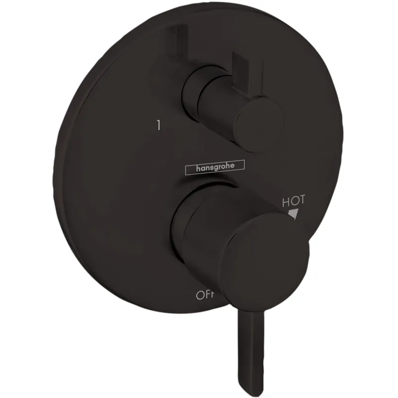 Hansgrohe 04447670 EcoStat Pressure Balance Trim S with Diverter in Matte Black