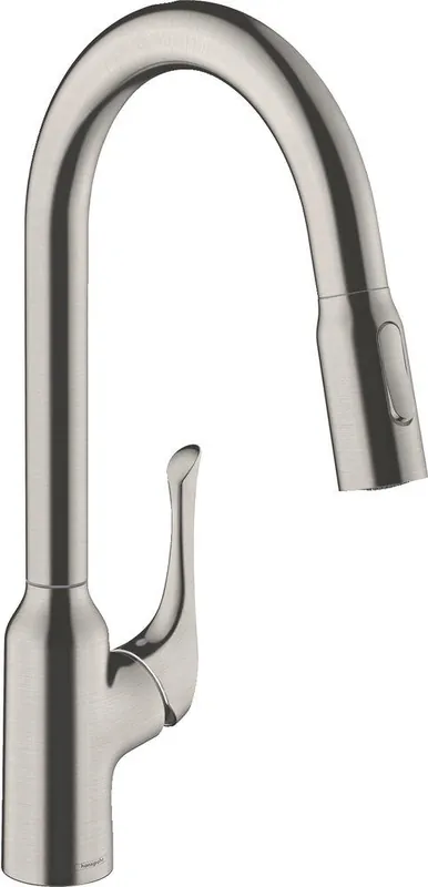 Hansgrohe 71843801 Allegro N Single Handle Kitchen Faucet in Steel Optic