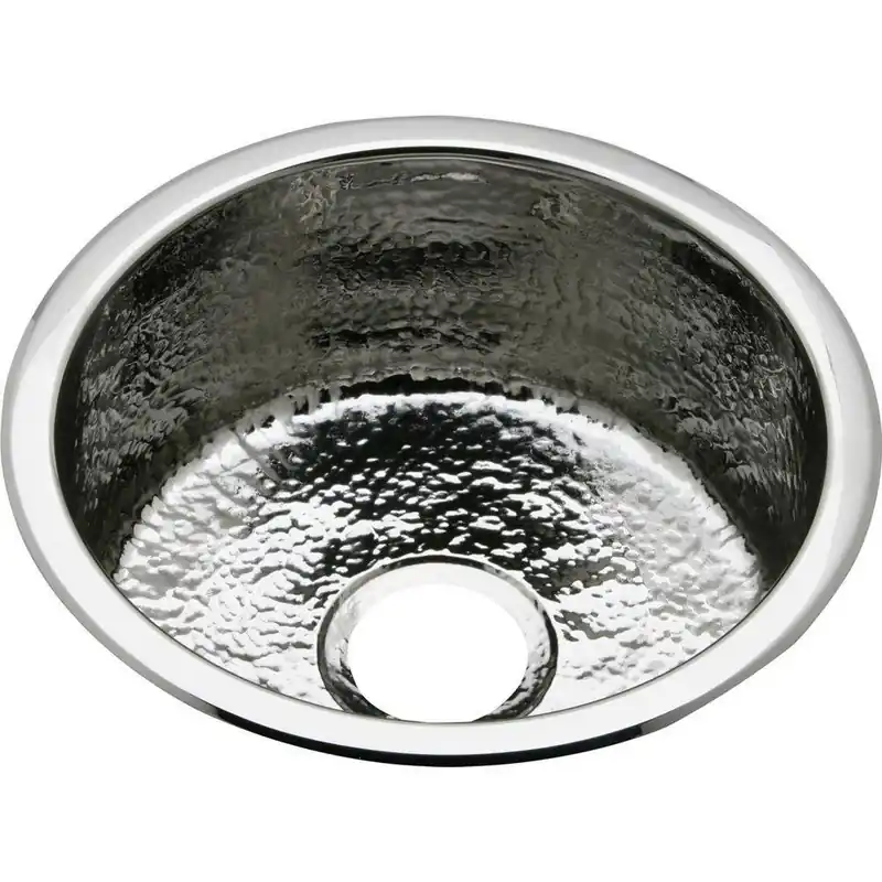 Elkay SCF16FBSH Specialty Collection 16-3/8 x 16-3/8 in. Drop-in and Undermount Stainless Steel Bar Sink in Hammered Mirror