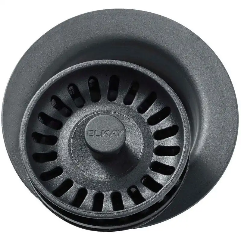 Elkay LKQD35GY Plastic Disposer Flange with Basket Strainer and Stopper Dusk Gray