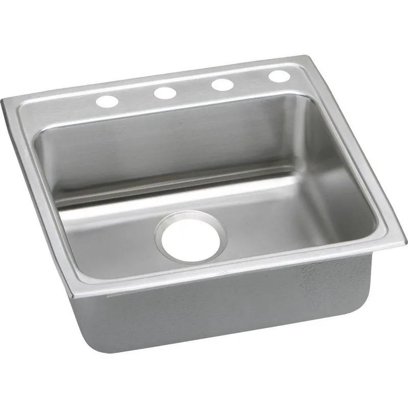 Elkay LRADQ2222552 22 X 22 2 Hole SR Stainless Steel Clip Sink Right Hand