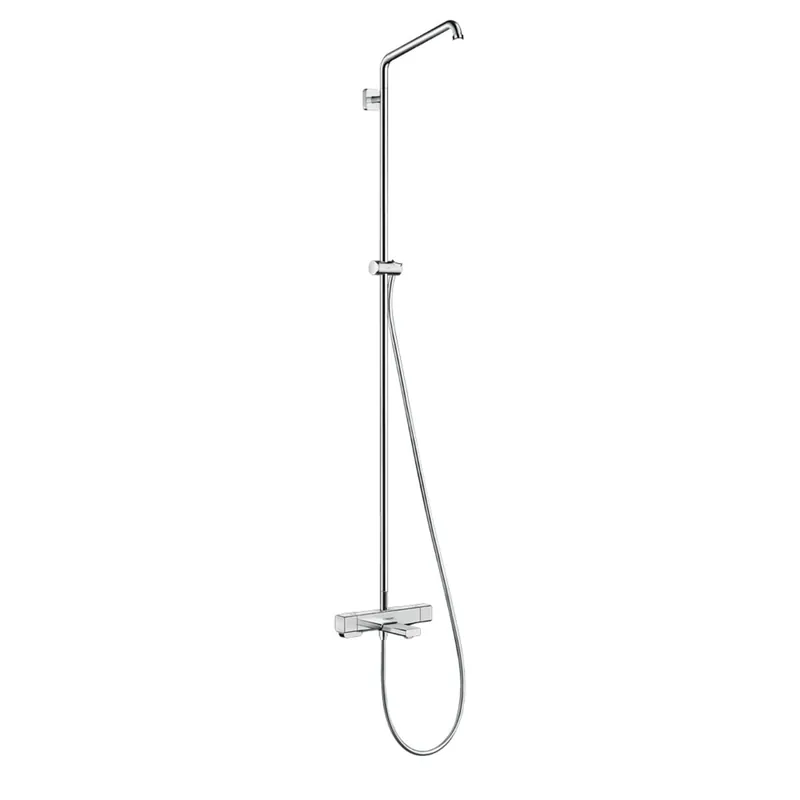 Hansgrohe 26068001 Croma E Showerpipe with Tub Filler without Shower Components in Chrome