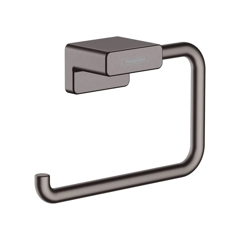 Hansgrohe 41771340 AddStoris Toilet Paper Holder without Cover in Brushed Black Chrome