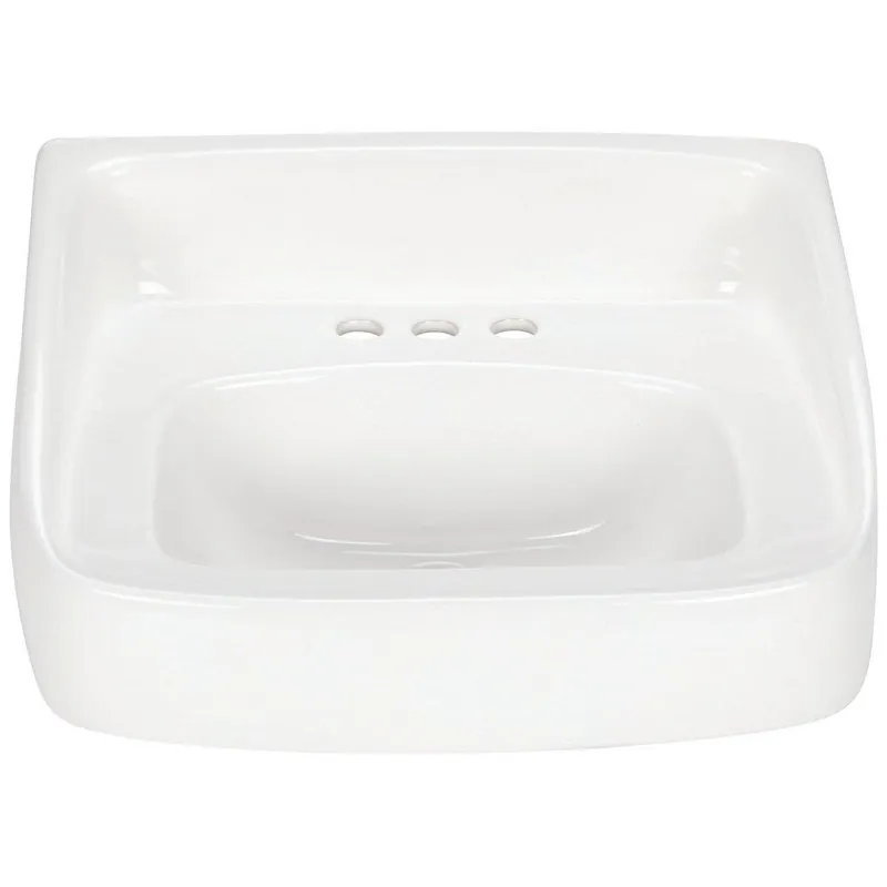 Zurn Z5364 20x18 Wall-Mount High-Back Sink/Lavatory 4 Centers