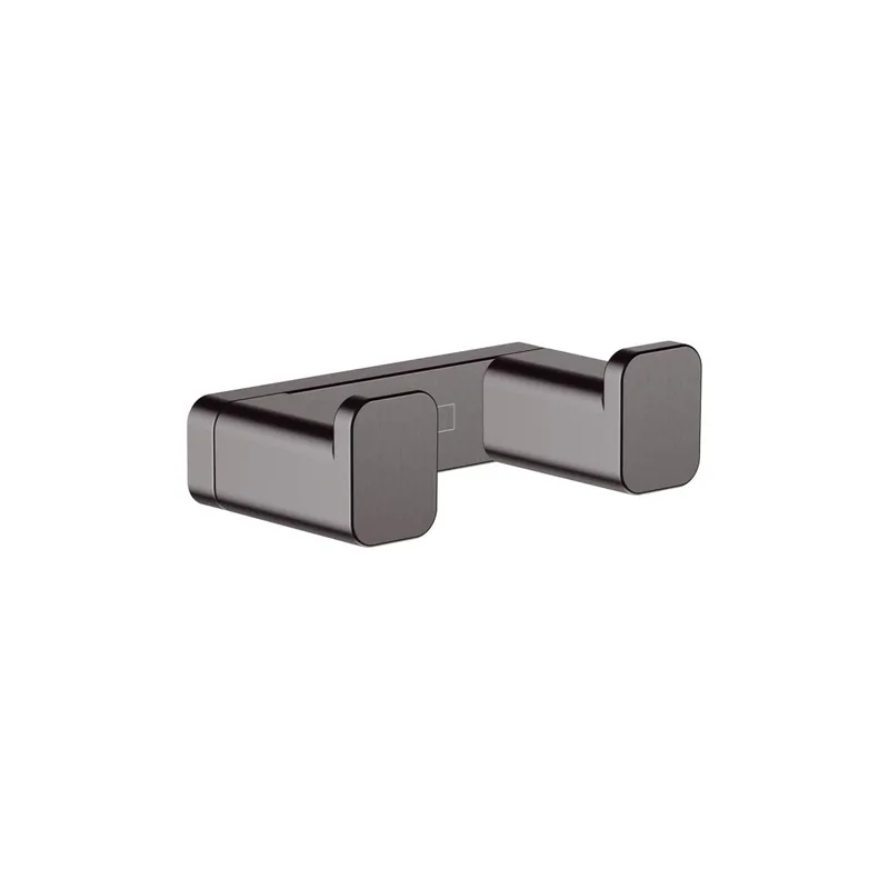 Hansgrohe 41755340 AddStoris Double Hook in Brushed Black Chrome