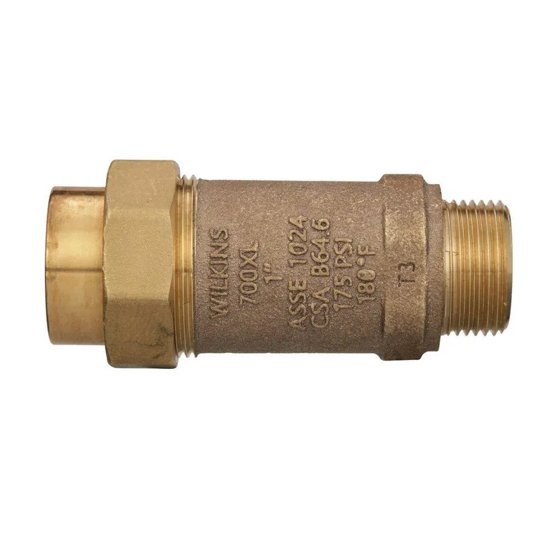 Zurn 1UFMX1MM-700XL 700XL 1 in. Cast Bronze Union Female Meter x Male Meter Threaded 175 psi Backflow Preventer