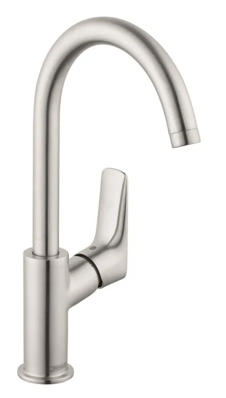 Hansgrohe 71130821 Logis Single Handle Monoblock Bathroom Sink Faucet in Brushed Nickel
