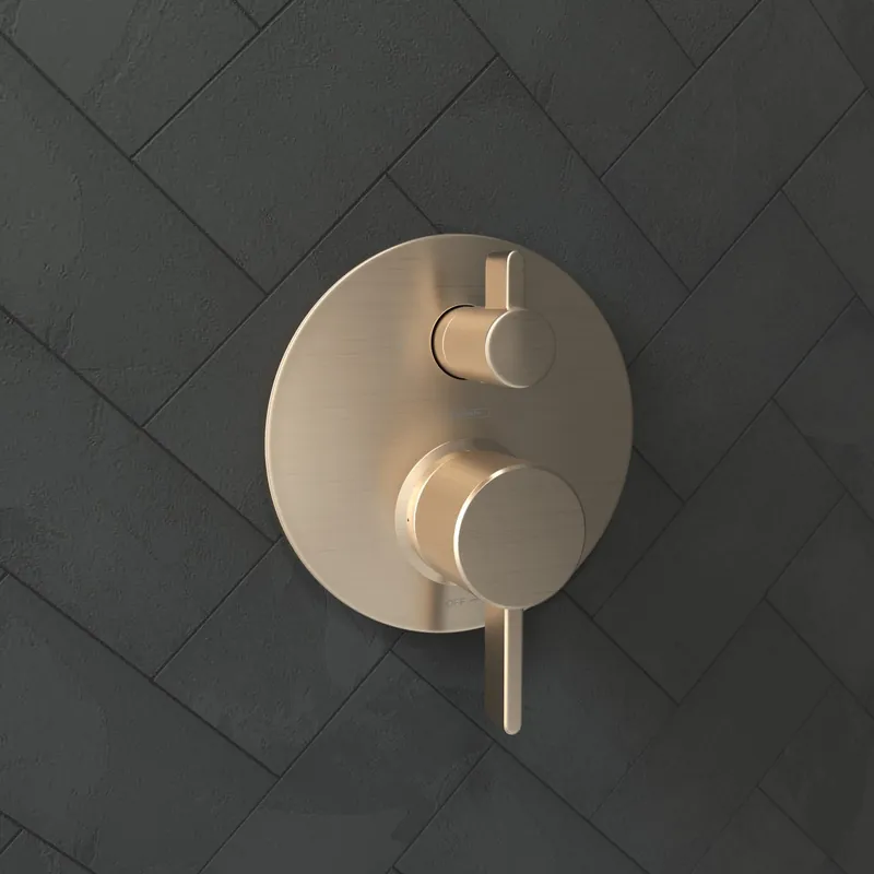 Hansgrohe 04447140 Ecostat Pressure Balance Trim S With Diverter In Brushed Bronze
