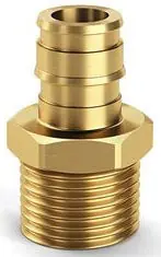 Zurn QEMC88GX F1960 Expansion XL Brass MPT Adapter - 2 EX PEX x 2 MPT