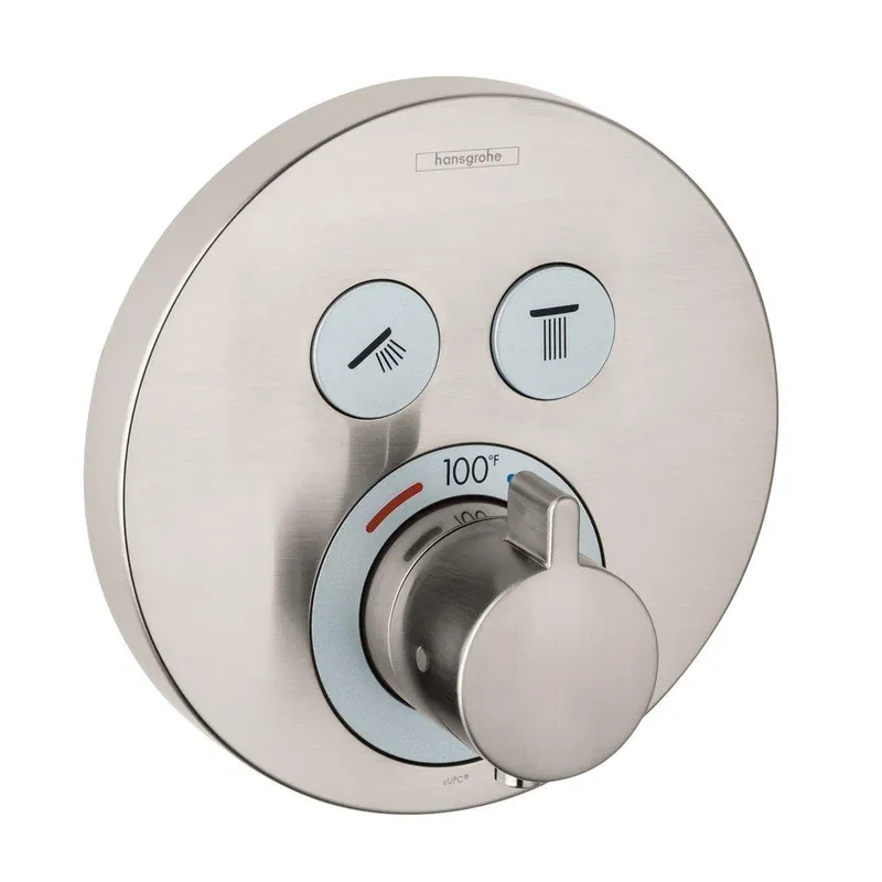 Hansgrohe 15743821 ShowerSelect Single Handle Thermostatic Valve Trim in Brushed Nickel