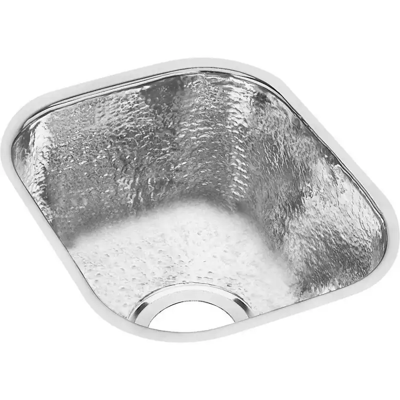 Elkay SCUH1012SH Gourmet® 12 x 14 in. Undermount Stainless Steel Bar Sink in Hammered Mirror