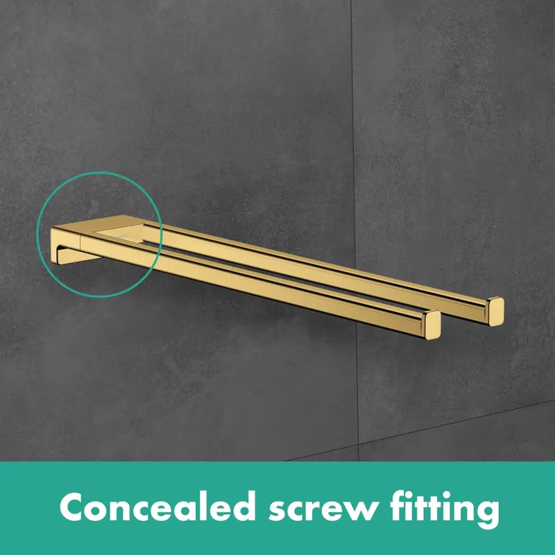 Hansgrohe 41770000 AddStoris Dual Towel Bar in Chrome