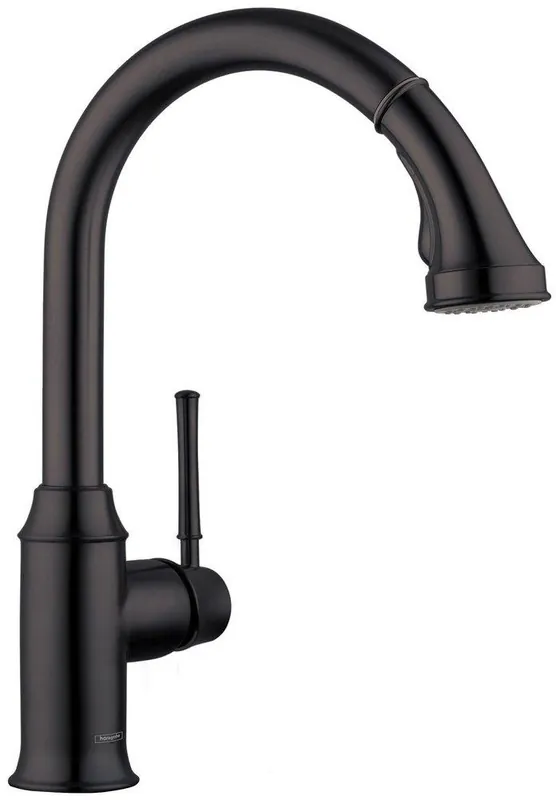 Hansgrohe 04215670 Talis C Single Handle Pull Down Kitchen Faucet in Matte Black