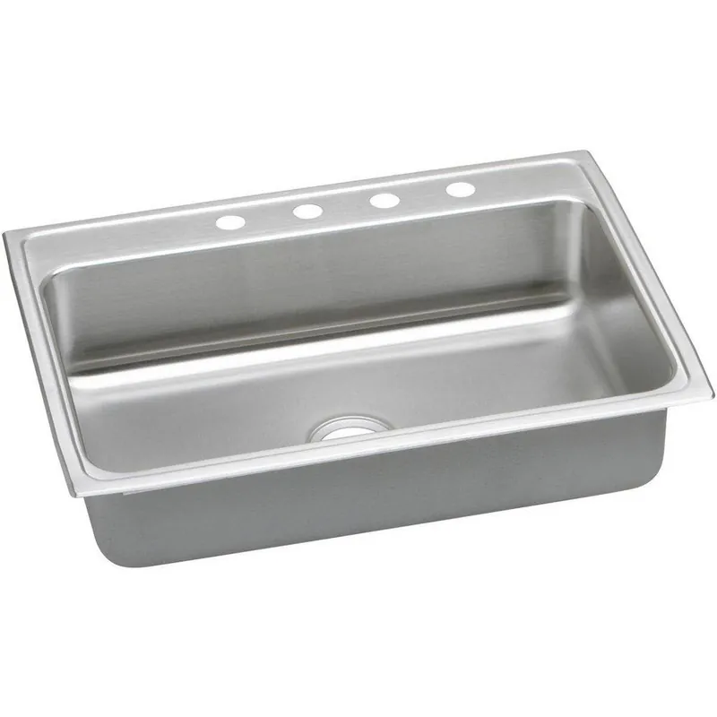Elkay LRADQ3122651 Lustertone Classic Stainless Steel 31 x 22 x 6-1/2 Single Bowl Drop-in ADA Sink