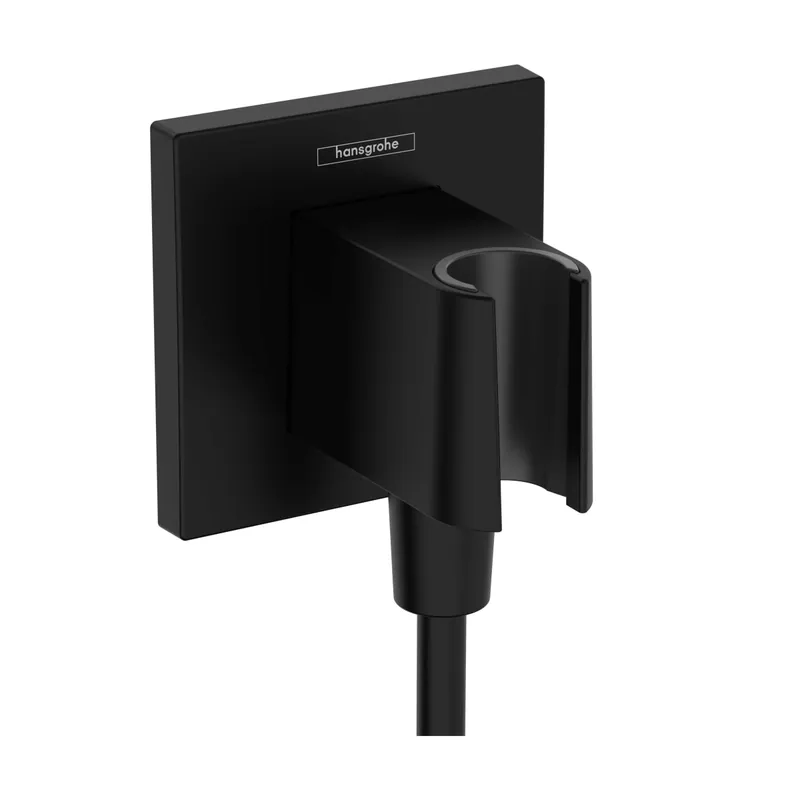 Hansgrohe 26889671 Wall Outlet with Handshower Holder in Matte Black