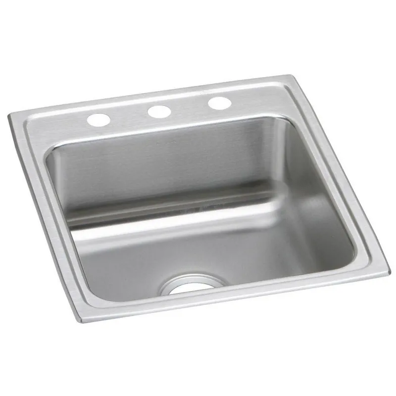 Elkay LRAD202255MR2 Lustertone Classic Stainless Steel 19-1/2 x 22 x 5-1/2 Single Bowl Drop-in ADA Sink