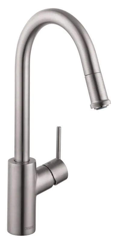 Hansgrohe 14872801 Talis S2 Single Handle Pull Down Kitchen Faucet in Steel Optic
