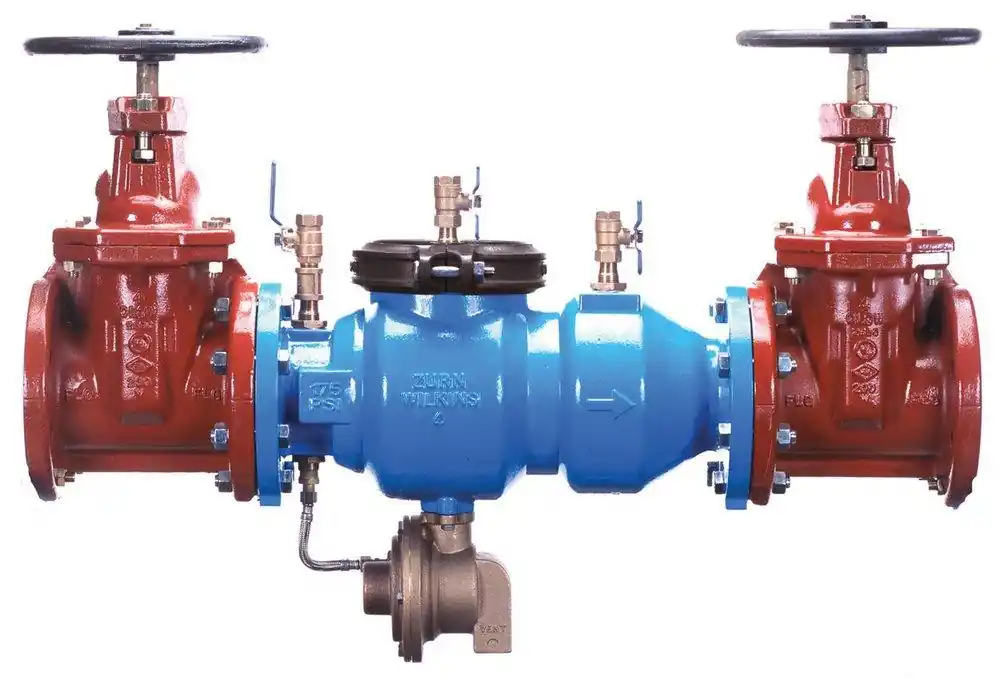 Zurn 3-375OSY 375 3 in. Epoxy Coated Ductile Iron Flanged x Grooved 175 psi Backflow Preventer
