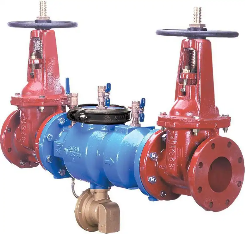 Zurn 212-375OSY 375 2-1/2 in. Epoxy Coated Ductile Iron Flanged x Grooved 175 psi Backflow Preventer