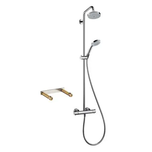 Hansgrohe KS27169-16181CR-2 Showerpipe Kit Croma Green