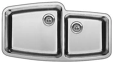 BLANCO 440113 SINK 37X20 NHL DBL BWL 440113 18GA TYPE 304 SS UNDERMOUNT