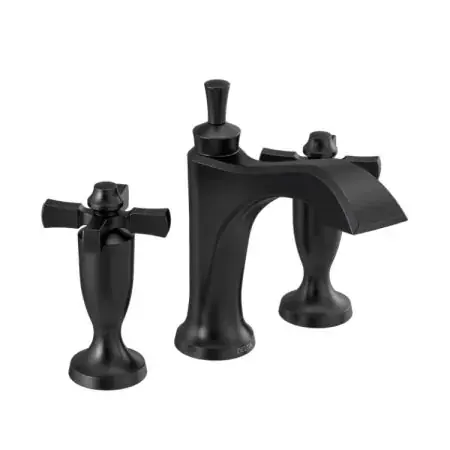 Delta 3557-BLMPU-DST Two Handle Widespread Bathroom Faucet