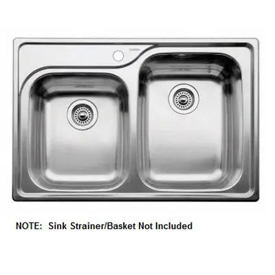 BLANCO 510-884R SINK 33X22 SS 1HL DBL BWL 510-884R