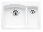 BLANCO 440190 SINK 20X15 CHO DBL BWL WHITE BLANCODIAMOND PREP