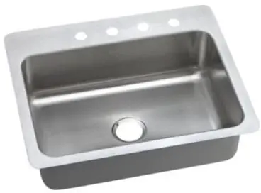 Elkay DSESR127223 Dayton Stainless Steel 27 x 22 x 8, Single Bowl Dual Mount Sink