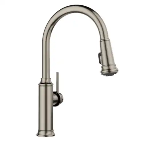 Blanco 443245 Sink Fct 443245 Satin Platinum Empressa 1.5 High Arc Pulldown