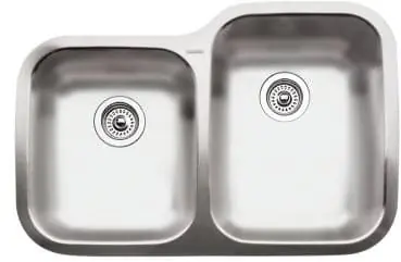 BLANCO 513-615 SINK 31X20 SS DBL BWL 18GA TYPE 304 UNDERMOUNT