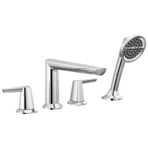 Delta T4771-PR Galeon: 4-Hole Roman Tub Trim with Hand Shower